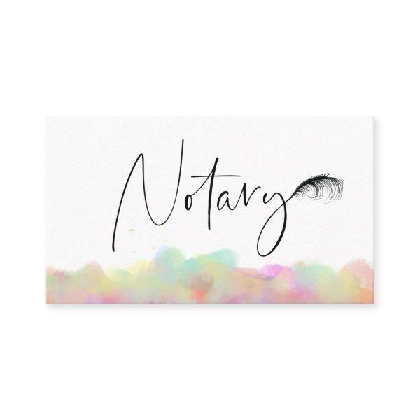 *~* NOTARY PHOTO Pen Feather Signing Agent Pastel
