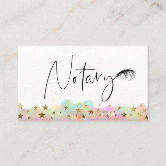 *~* NOTARY PHOTO Pen Feather Signing Agent Stars