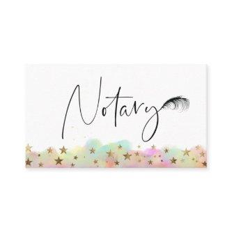 *~* NOTARY PHOTO Pen Feather Signing Agent Stars