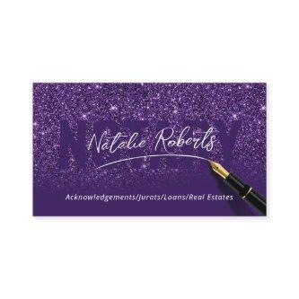 Notary Public Deep Purple Elegant Signature