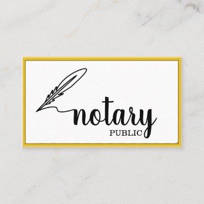 Notary Public Elegant Script Plain