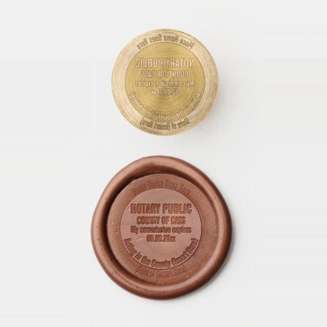 Notary public expiry date | State round bronze Wax Seal Stamp