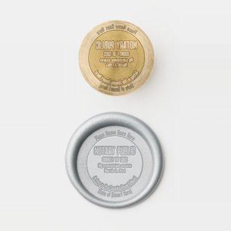 Notary public expiry date | State round Wax Seal Stamp