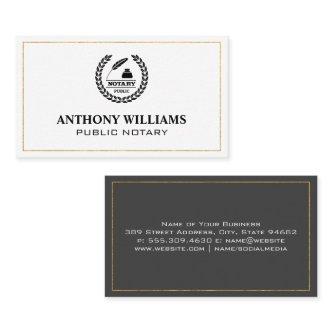 Notary Public | Gold Border Frame