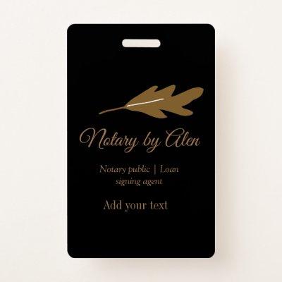Notary public Loan signing agent add name address Badge