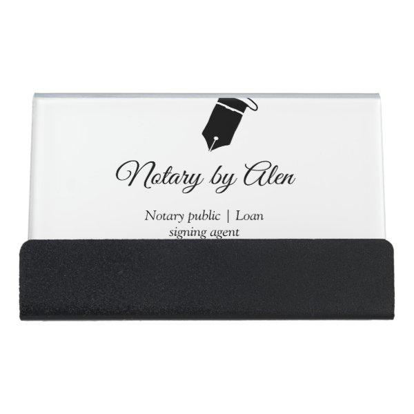 Notary public Loan signing agent add name address  Desk  Holder