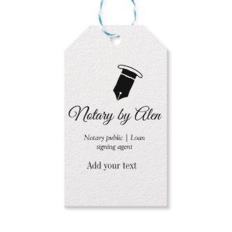 Notary public Loan signing agent add name address  Gift Tags