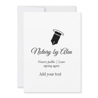 Notary public Loan signing agent add name address  Holiday Card