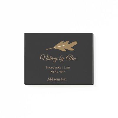 Notary public Loan signing agent add name address Post-it Notes