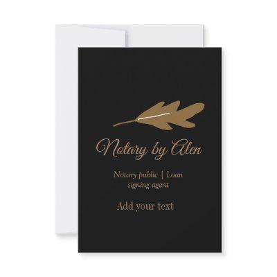 Notary public Loan signing agent add name address Thank You Card