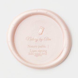 Notary public Loan signing agent add name address  Wax Seal Sticker