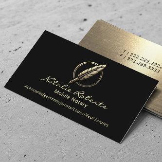 Notary Public Loan Signing Agent Gold Quill Logo