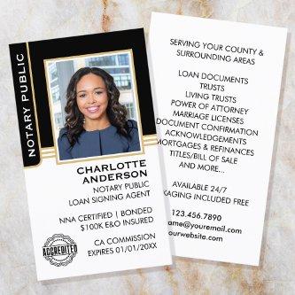 Notary Public Loan Signing Agent ID Black Gold