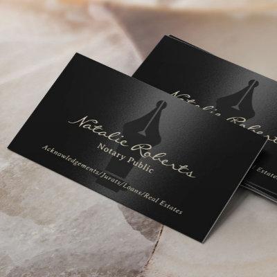 Notary Public Loan Signing Agent Modern Black