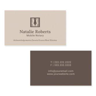 Notary Public Loan Signing Agent Pen Nib Logo