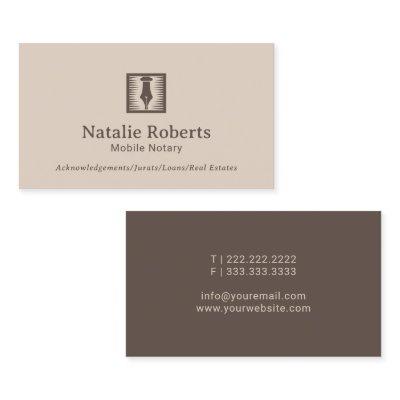 Notary Public Loan Signing Agent Pen Nib Logo