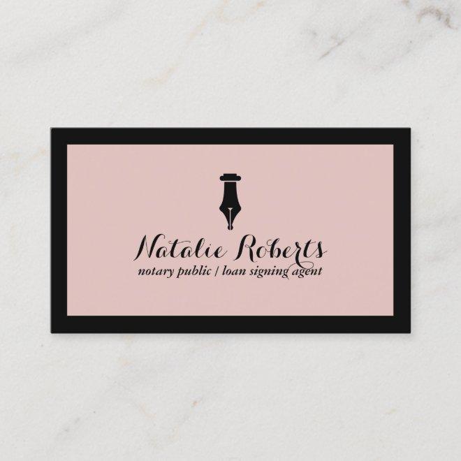 Notary Public Loan Signing Agent Plain Pink