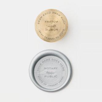 Notary Public round leaf motif Wax Seal Stamp