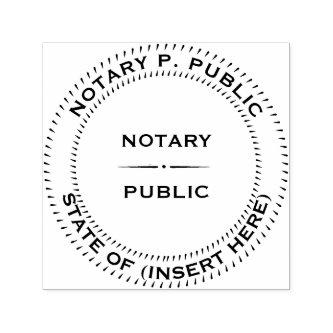 Notary Public round line divider Self-inking Stamp