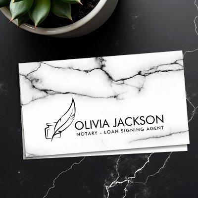 Notary quill pen and ink