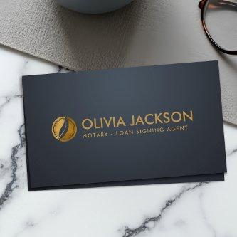Notary quill pen and stamp