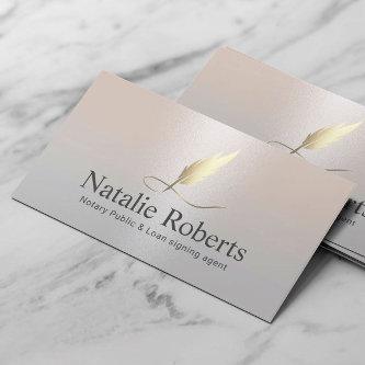 Notary Signing Agent Gold Quill Elegant Silver