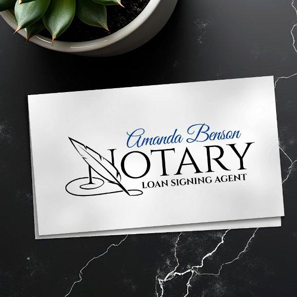 Notary Typography quill pen