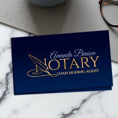 Notary Typography quill pen