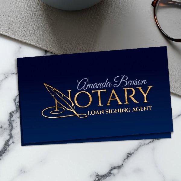 Notary Typography quill pen