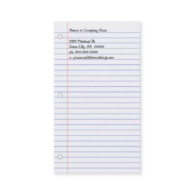 notebook paper