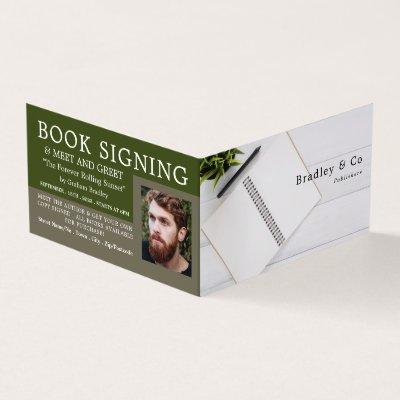 Notebook & Pen, Publisher, Writer Book Signing
