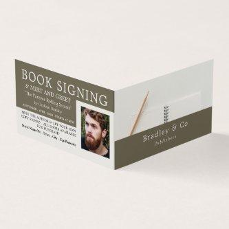 Notebook & Pencil, Publisher, Writer Book Signing