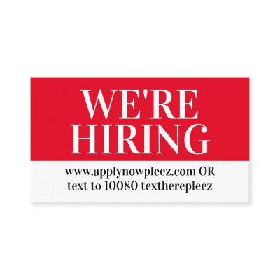 Now hiring help wanted employment job posting busi