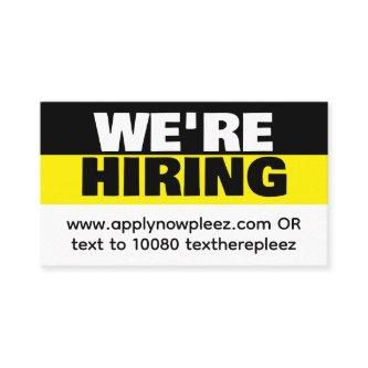 Now hiring help wanted employment job posting