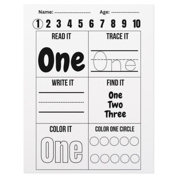 Number worksheets,Number Tracing Worksheet Letterhead