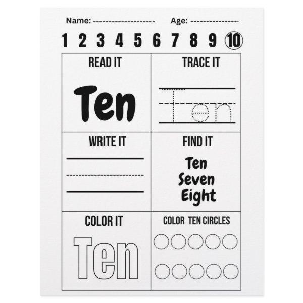 Number worksheets,Number Tracing Worksheet Letterhead