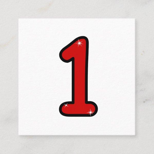 Numeral 1, one, 1 year, number 1, number one square