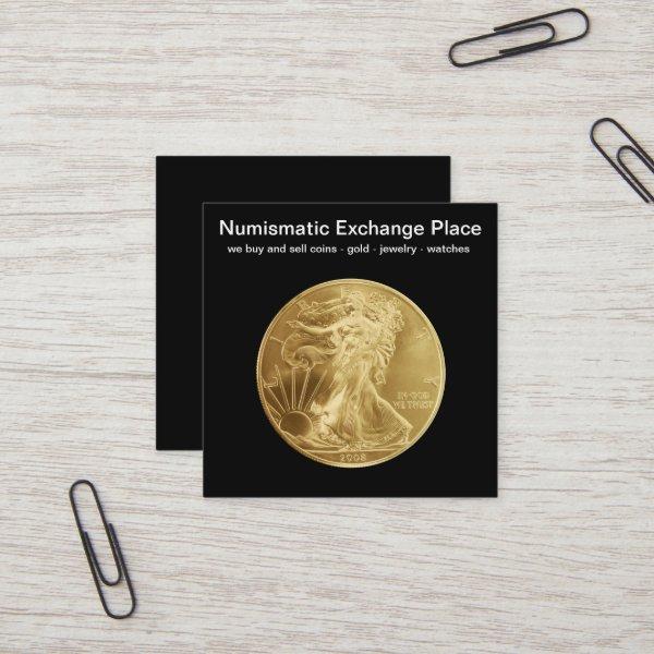 Numismatic Coin Dealer Design Square