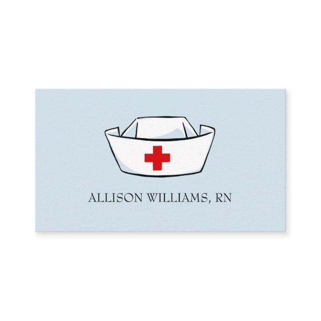 Nurse Cap Monogrammed Name Blue Professional