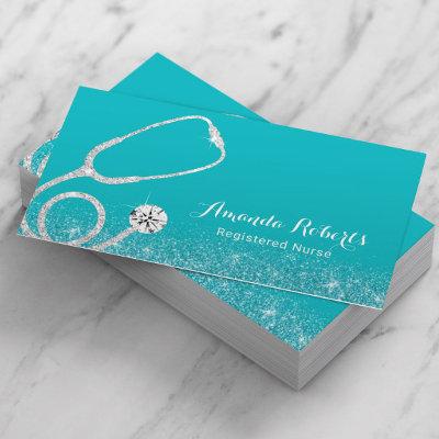 Nurse Caregiver Elegant Medical Turquoise