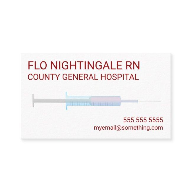 Nurse Flu Shot White