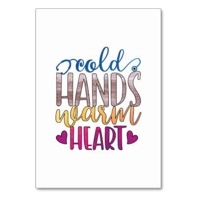 Nurse Gift | Cold Hands Varm Heart Table Number