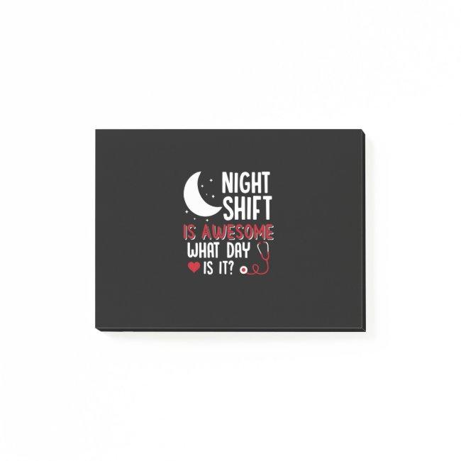 Nurse Gift | Night Shift Is Awesome Post-it Notes