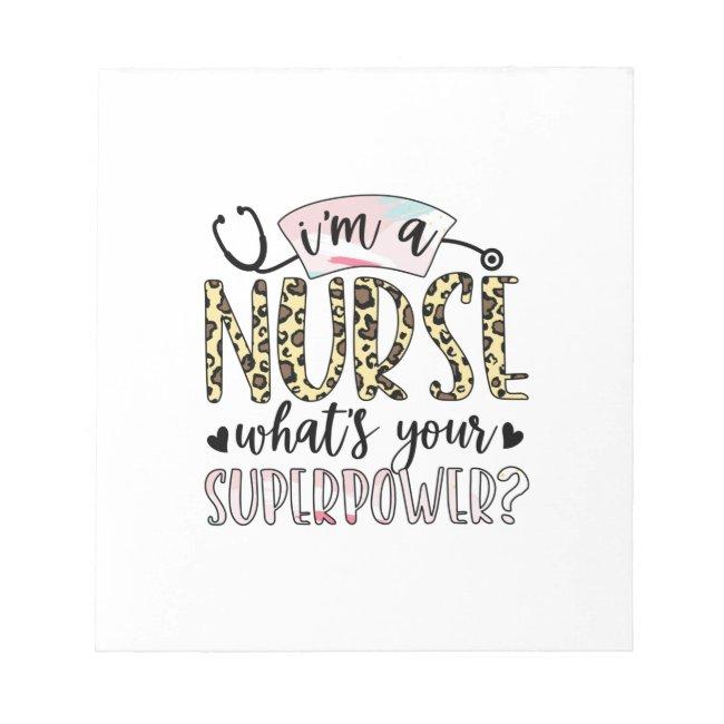 Nurse Gift | Proud Super Nurse Notepad