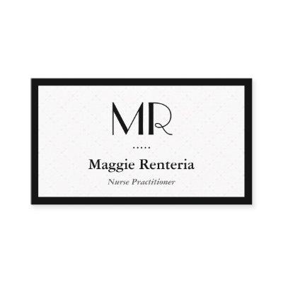 Nurse Practitioner - Clean Stylish Monogram