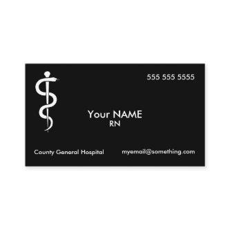 Nurse Rod of Asclepius Black