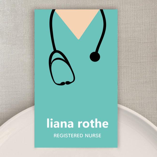 Nurse Scrubs and Stethoscope