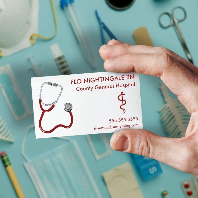 Nurse Stethoscope White