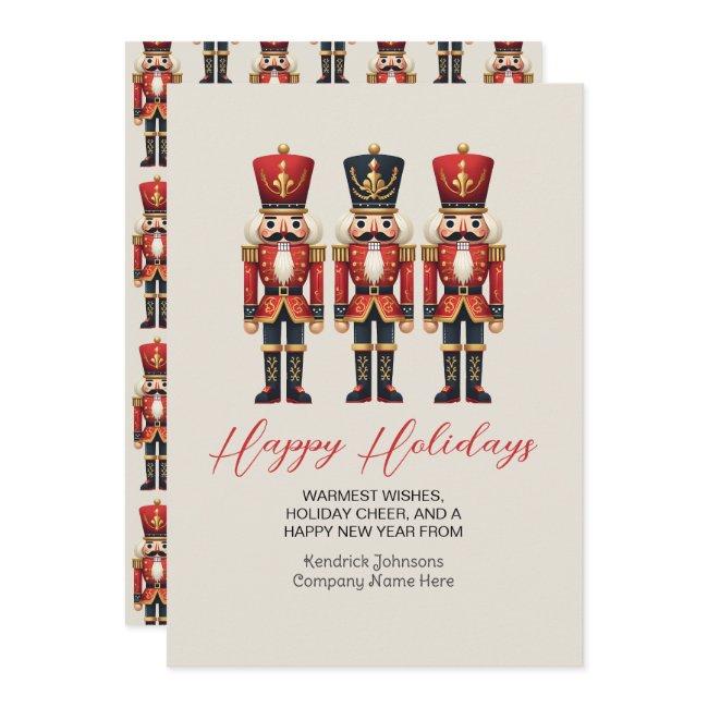 Nutcracker Business Corporate Happy Holiday Cards