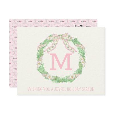 Nutcracker Corporate Coquette Christmas wreath Note Card